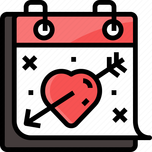 Arrow, calendar, day, heart, love, valentine, valentines icon - Download on Iconfinder
