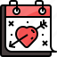 arrow, calendar, day, heart, love, valentine, valentines 
