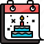 birthday, cake, calendar, candle, celebration, happy, party 