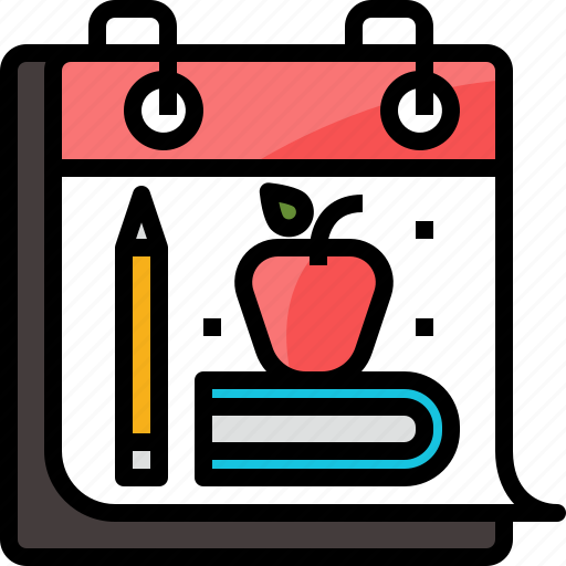 Back, book, calendar, day, education, learning, school icon - Download on Iconfinder