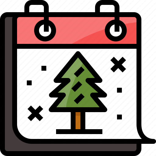 Calendar, christmas, season, snow, tree, winter, xmas icon - Download on Iconfinder