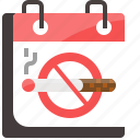 calendar, day, event, no, sign, smoking, stop 