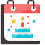 birthday, cake, calendar, candle, happy, party 
