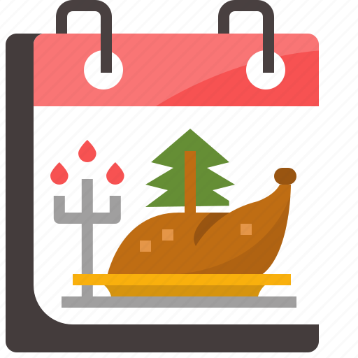 Calendar, celebration, chicken, christmas, dinner, eve, holiday icon - Download on Iconfinder