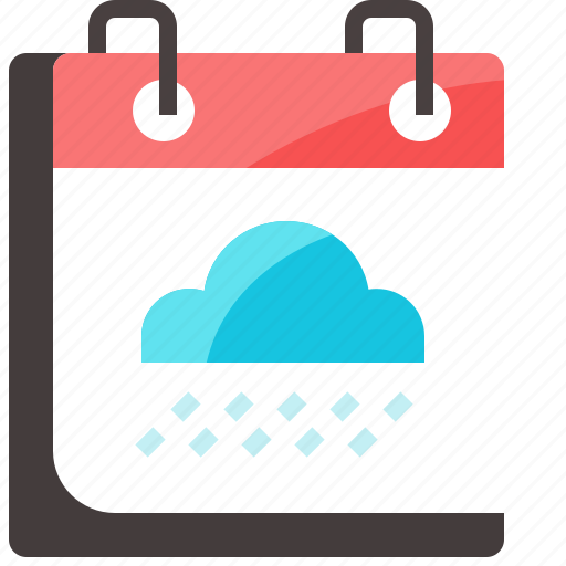 Calendar, cloud, forecast, rainy, season, weather icon - Download on Iconfinder