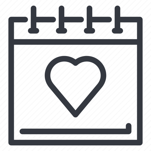 Love, heart, valentine, calendar, date, event, schedule icon - Download on Iconfinder