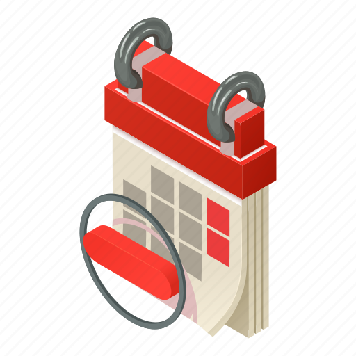 Agenda, calendar, hanging, isometric, logo, month, object icon - Download on Iconfinder