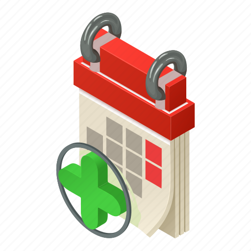 Agenda, calendar, daily, isometric, logo, month, object icon - Download on Iconfinder