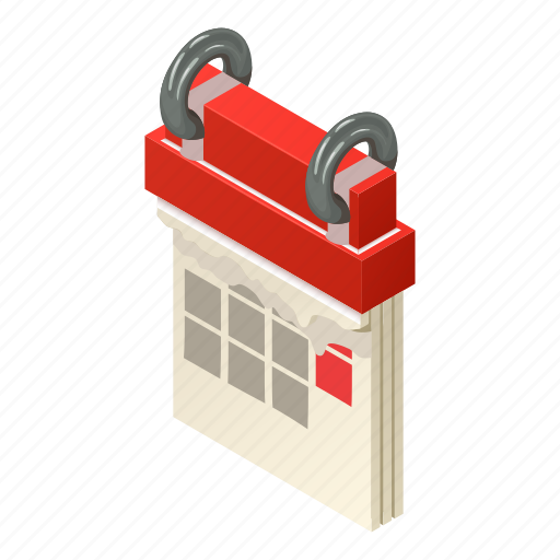 Agenda, date, isometric, logo, month, object, turning icon - Download on Iconfinder