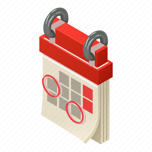 Agenda, calendar, isometric, logo, message, month, object icon - Download on Iconfinder