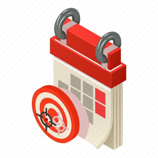 Agenda, calendar, isometric, logo, month, object, target icon - Download on Iconfinder