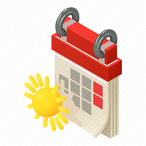 Agenda, calendar, isometric, logo, month, object, spring icon - Download on Iconfinder