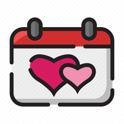 Calendar, outlinecolor, valentine icon - Download on Iconfinder