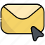 mail, button, click, ui, cursor, message, envelope 