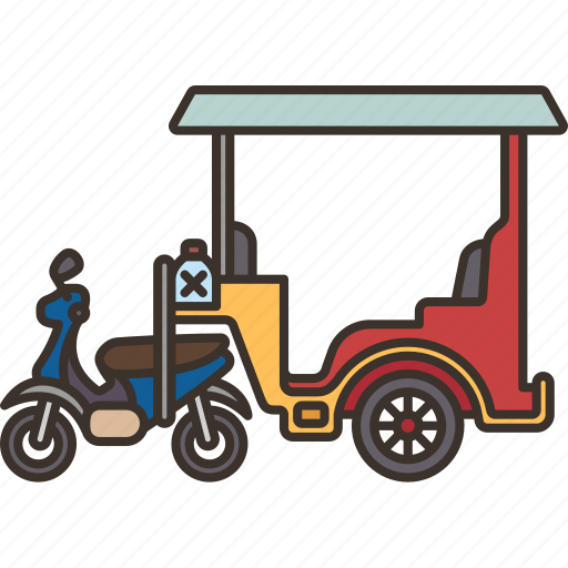 Tuktuk, motorbike, wheels, vehicle, transportation icon - Download on Iconfinder