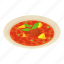 asia, breakfast, isometric, logo, object, soup, tomato 