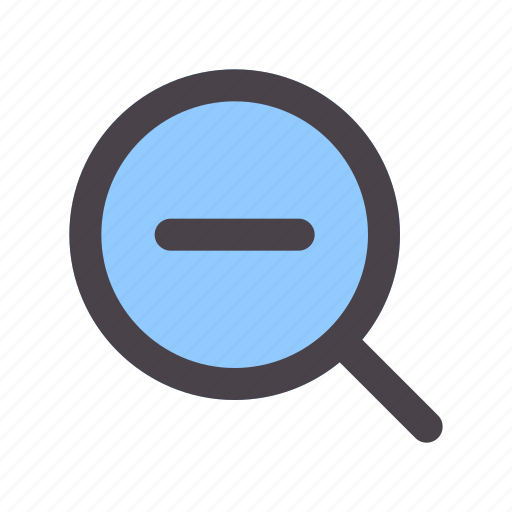 Zoom, out, lens, magnifying, glass, loupe icon - Download on Iconfinder