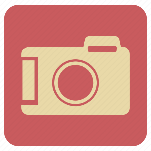 Camera, red, rounded, vintage icon - Download on Iconfinder