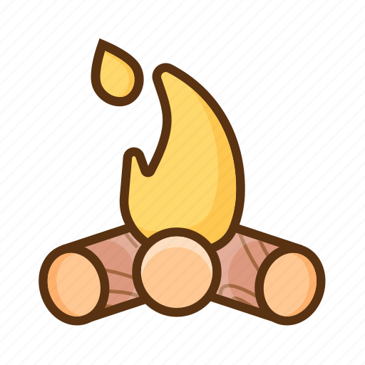 Bonfire, camping, fire, outdoor, wood icon - Download on Iconfinder