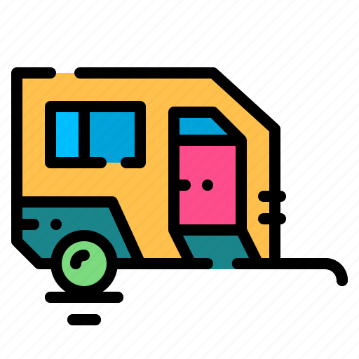 Camping, caravan, holidays, trailer, transportation icon - Download on Iconfinder
