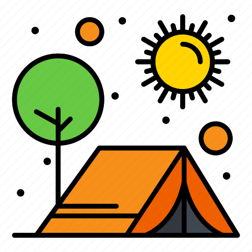 Camp, camping, outdoor, outdoors, sun icon - Download on Iconfinder