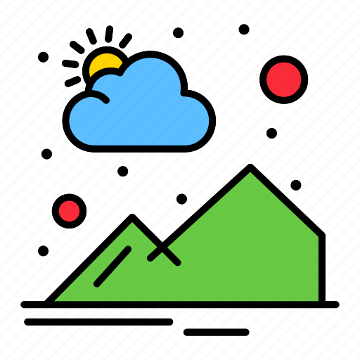 Countryside, mountain, rise, sun icon - Download on Iconfinder