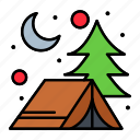 adventure, camp, night