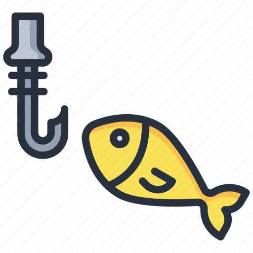 Fish, hook, pole, rod icon - Download on Iconfinder