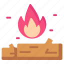 bonfire, campfire, camping, flame