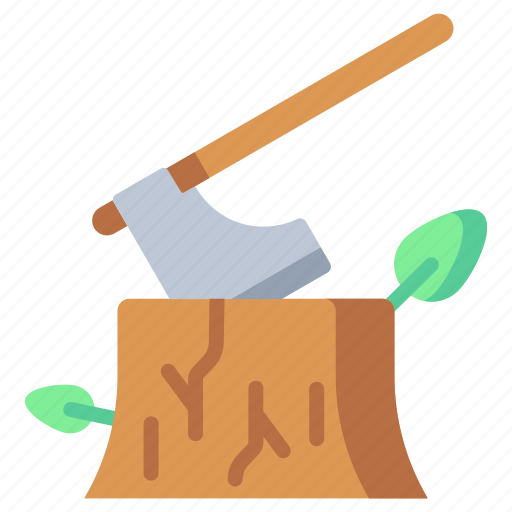 Axe, cutting, wood, wooden icon - Download on Iconfinder