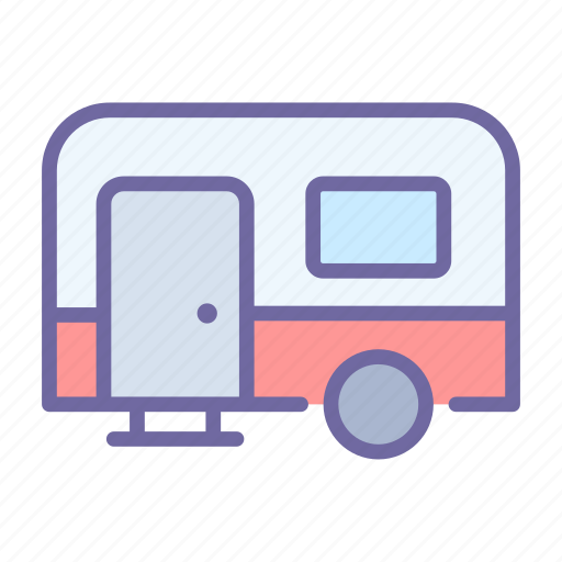 Trailer, transport, travel, vacation, trip, camping icon - Download on Iconfinder