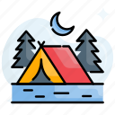 camp, camping site, camping tent, campsite, landscape 