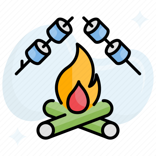 Branch, camping, marhmallow, scout icon - Download on Iconfinder