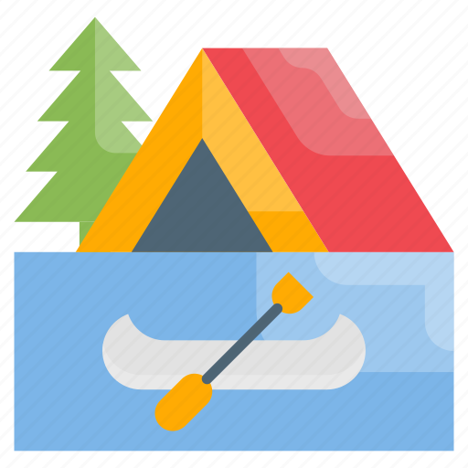 Hiking, boat, camping, canoe, canoeing, river descent, rowing icon - Download on Iconfinder