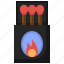 camping, match, bonfire, fire, campfire, matchstick 