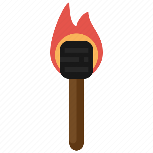 Camping, torch, match, fire, campfire icon - Download on Iconfinder