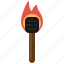 camping, torch, match, fire, campfire 