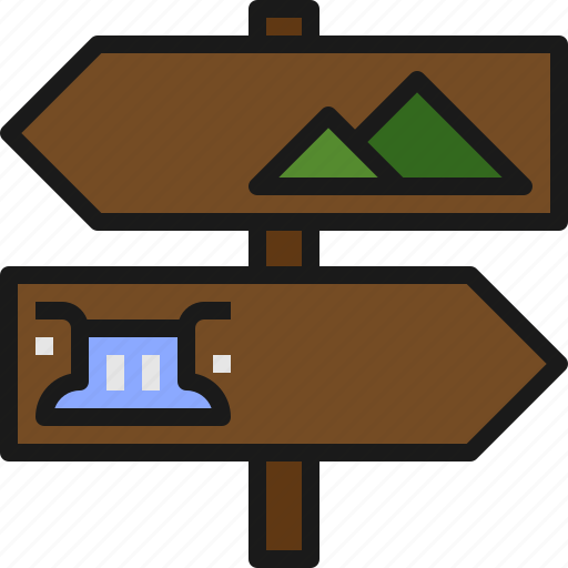 Camping, signpost, direction, way, guide icon - Download on Iconfinder