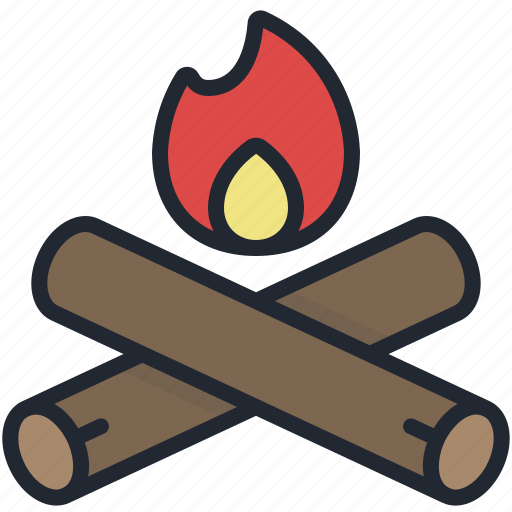 Campfire, fire, camping, bonfire, camp, wood icon - Download on Iconfinder