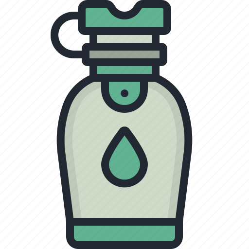 Canteen, flask, water, bottle, camping, drink icon - Download on Iconfinder