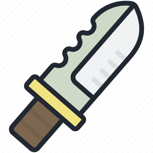 Knife, hunt, cutlery, weapon, equipment, camping icon - Download on Iconfinder
