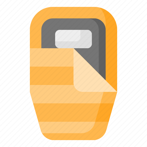 Sleeping, sleeping bag, sleeping pad, camping, outdoor, travel, holidays icon - Download on Iconfinder