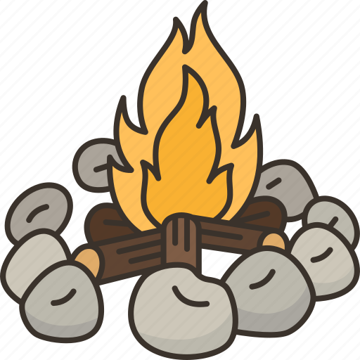 Campfire, bonfire, blaze, fire, night icon - Download on Iconfinder