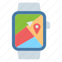 watch, time, location, gps, map