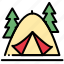 camping, nature, adventure, forest, tent, tree, pine 