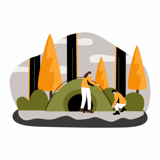 Camping, illustration illustration - Download on Iconfinder