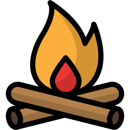 Bonfire, camping, fire, light, outdoor, flame icon - Free download