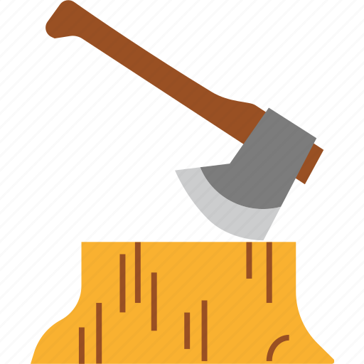 Axe, camping, hatchet, tool, weapon, carpenter, forest icon - Download on Iconfinder