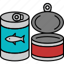 canned, food, can, tin, metal, camping, goods, meal, cooking