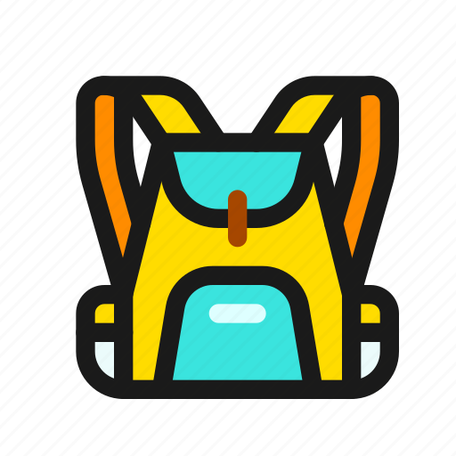 Backpack, bag, school, backpacking, travel, baggage, luggage icon - Download on Iconfinder